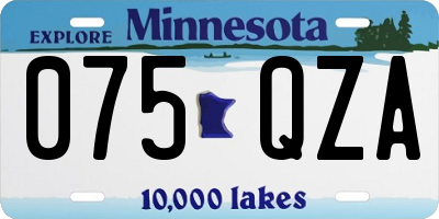 MN license plate 075QZA