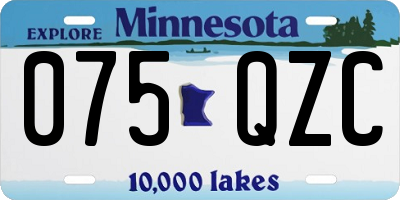 MN license plate 075QZC