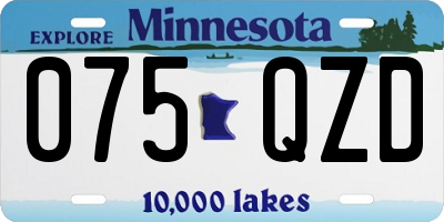 MN license plate 075QZD