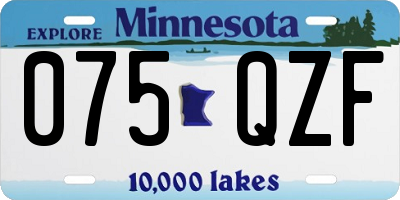 MN license plate 075QZF