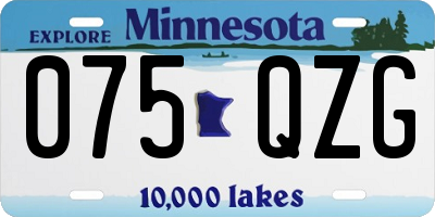 MN license plate 075QZG