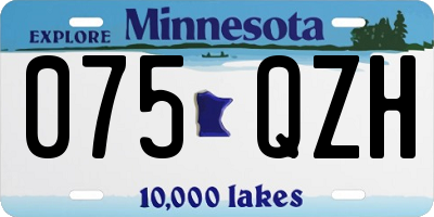 MN license plate 075QZH