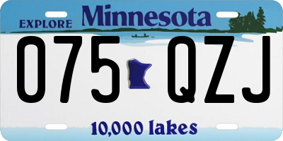 MN license plate 075QZJ