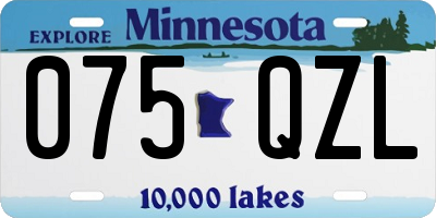 MN license plate 075QZL