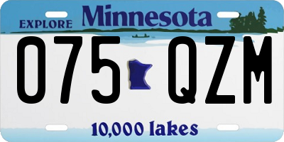 MN license plate 075QZM