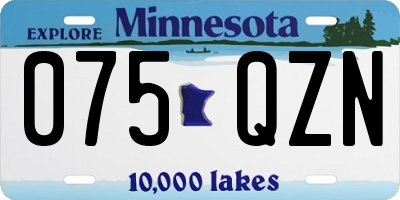MN license plate 075QZN