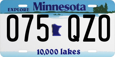 MN license plate 075QZO