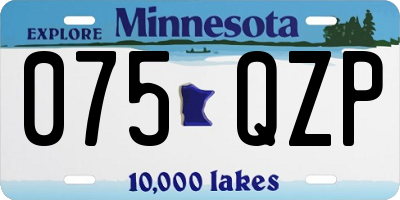 MN license plate 075QZP