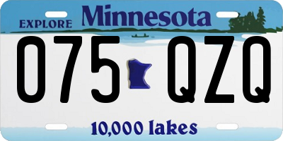MN license plate 075QZQ