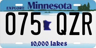 MN license plate 075QZR