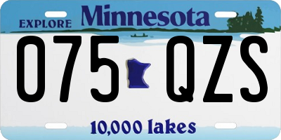 MN license plate 075QZS