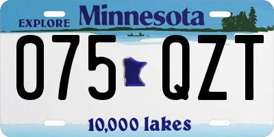 MN license plate 075QZT