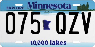 MN license plate 075QZV