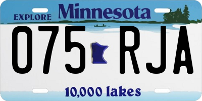 MN license plate 075RJA