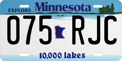 MN license plate 075RJC