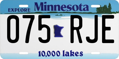 MN license plate 075RJE