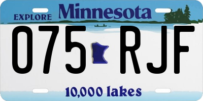 MN license plate 075RJF