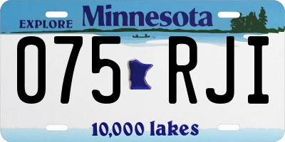 MN license plate 075RJI