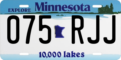 MN license plate 075RJJ