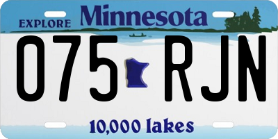 MN license plate 075RJN