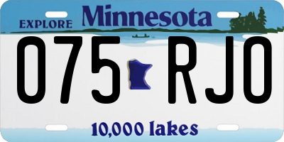 MN license plate 075RJO