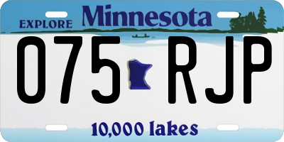 MN license plate 075RJP