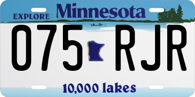 MN license plate 075RJR