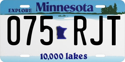 MN license plate 075RJT