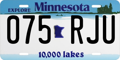 MN license plate 075RJU