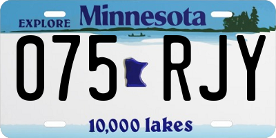 MN license plate 075RJY