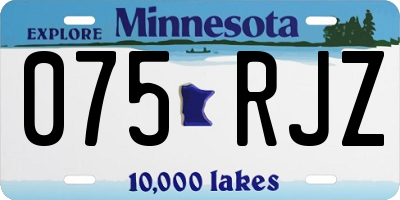MN license plate 075RJZ