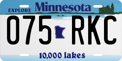 MN license plate 075RKC