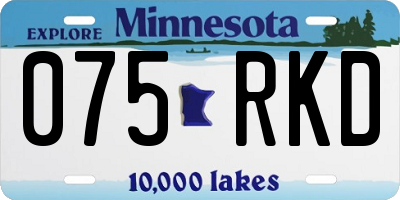 MN license plate 075RKD