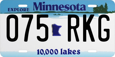 MN license plate 075RKG