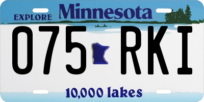 MN license plate 075RKI