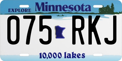 MN license plate 075RKJ