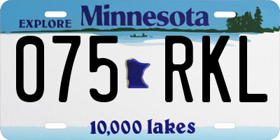MN license plate 075RKL