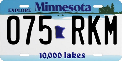 MN license plate 075RKM