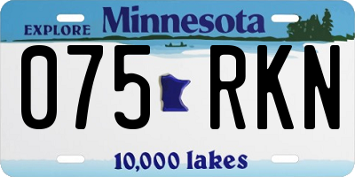 MN license plate 075RKN