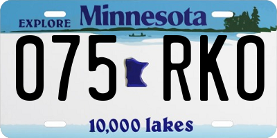 MN license plate 075RKO