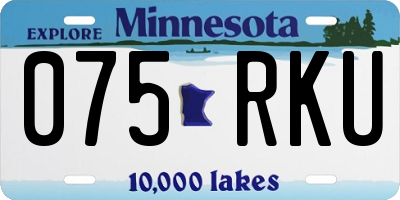 MN license plate 075RKU