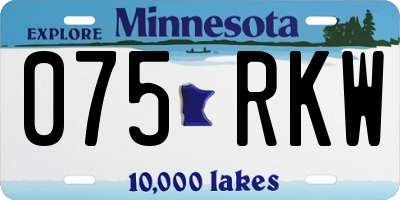 MN license plate 075RKW