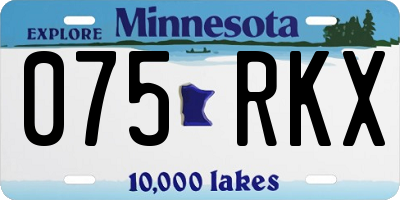 MN license plate 075RKX