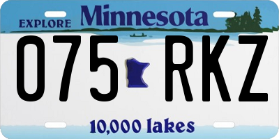 MN license plate 075RKZ