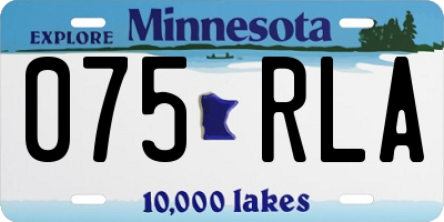 MN license plate 075RLA
