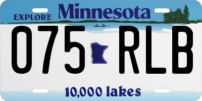 MN license plate 075RLB