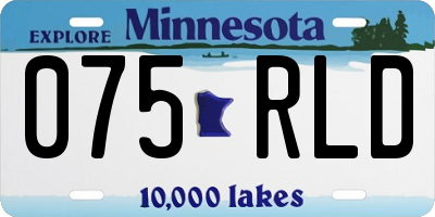 MN license plate 075RLD