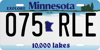 MN license plate 075RLE