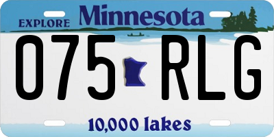 MN license plate 075RLG