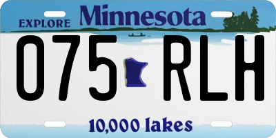 MN license plate 075RLH